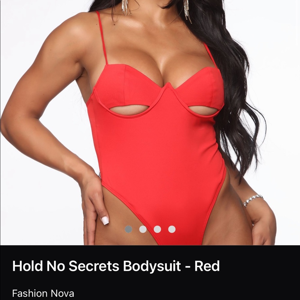 Red bodysuit. Never worn.